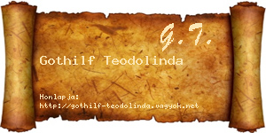 Gothilf Teodolinda névjegykártya